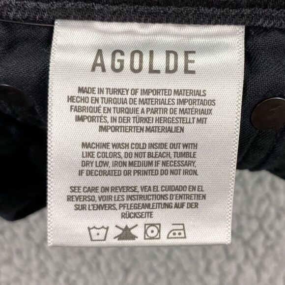 AGOLDE Women's Riley High Rise Straight Crop Button Fly Jeans  |   Size:  24 - Picture 12 of 14